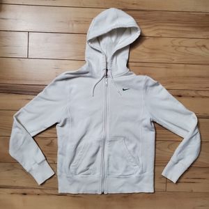 Vintage Nike Zip Up Hooded Sweater Green Swoosh Size Medium 90s VTG Nike Swoosh